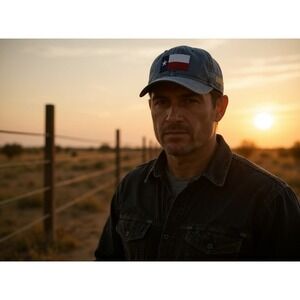 Grunt Style Texas Flag Embroidered Blue Cotton Baseball Cap Men's‎ Adjustable
